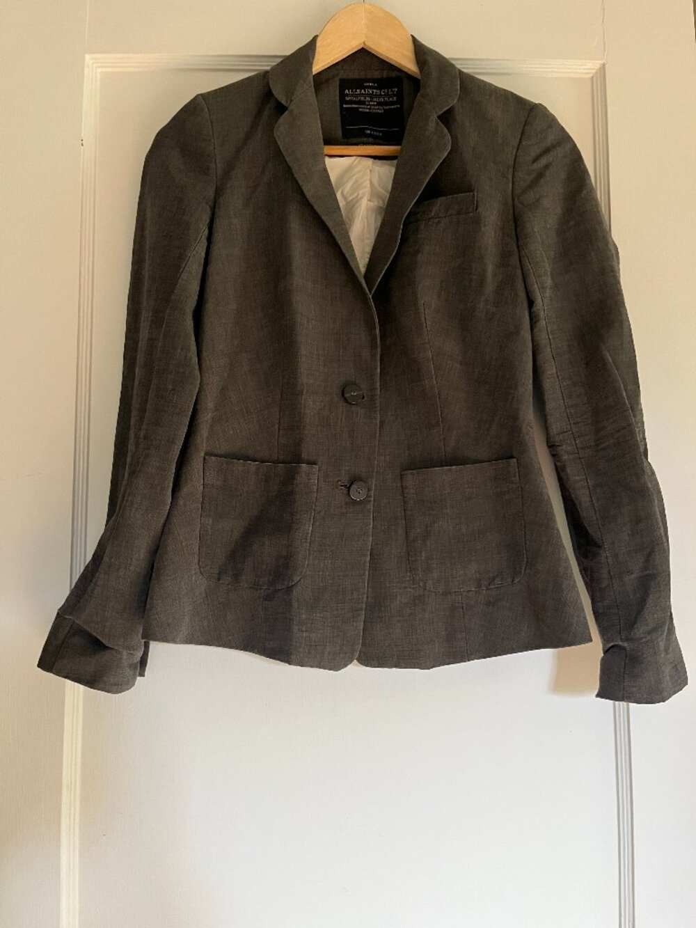All Saints Classic Grey Italian Cloth Jacket